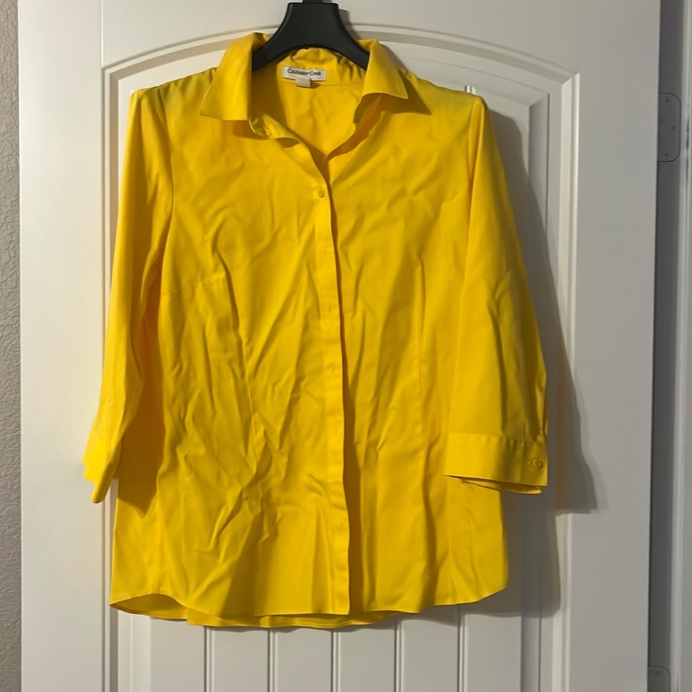 Yellow Coldwater Creek Blouse - L